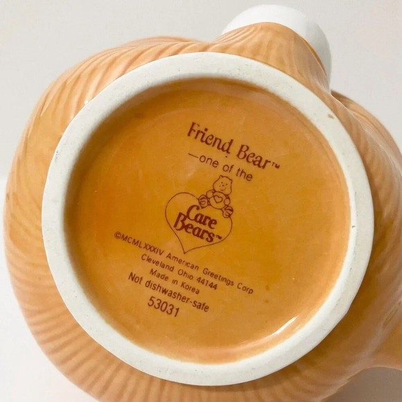 Vintage 1984 Care Bear Mug Friend Bear Ceramic Cup American Greeting Care  Bears - Picture 11 of 12